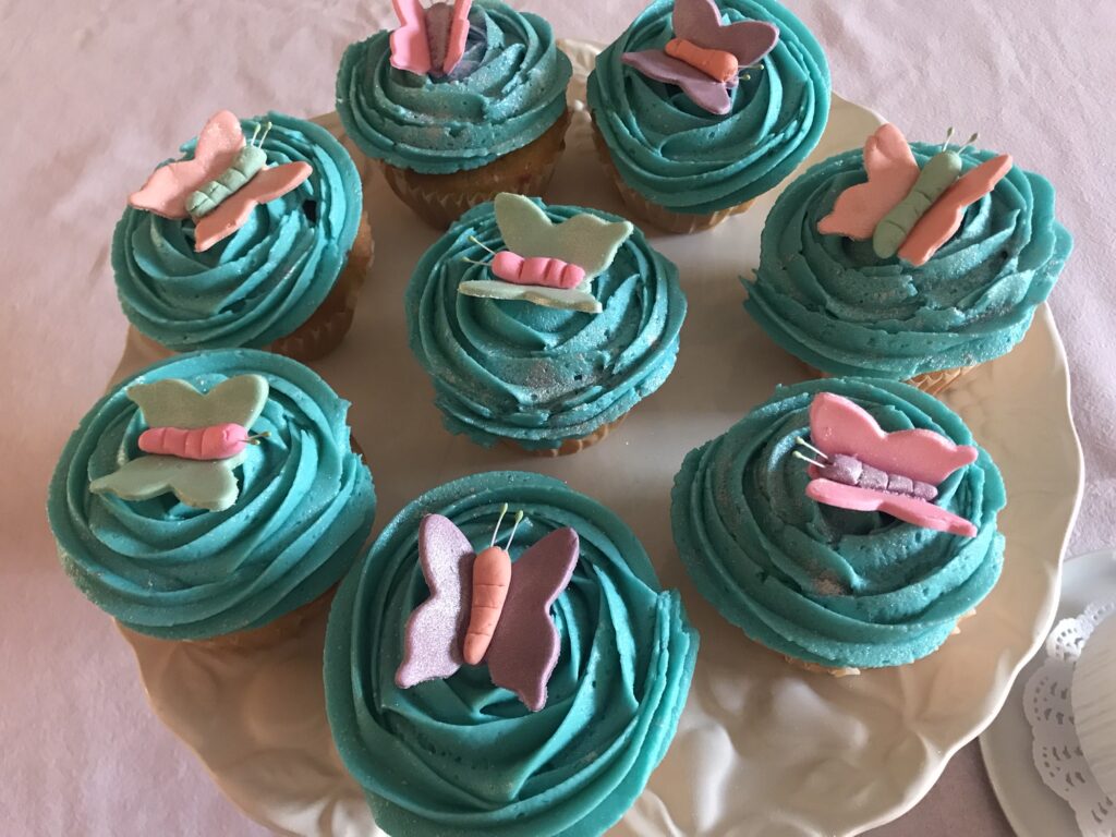 Funfetti cupcakes with Butter Icing and Butterfly toppers