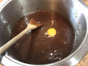 Brownies - Add eggs one by one