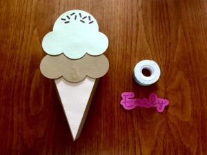 Attach ice cream scoops to the Box