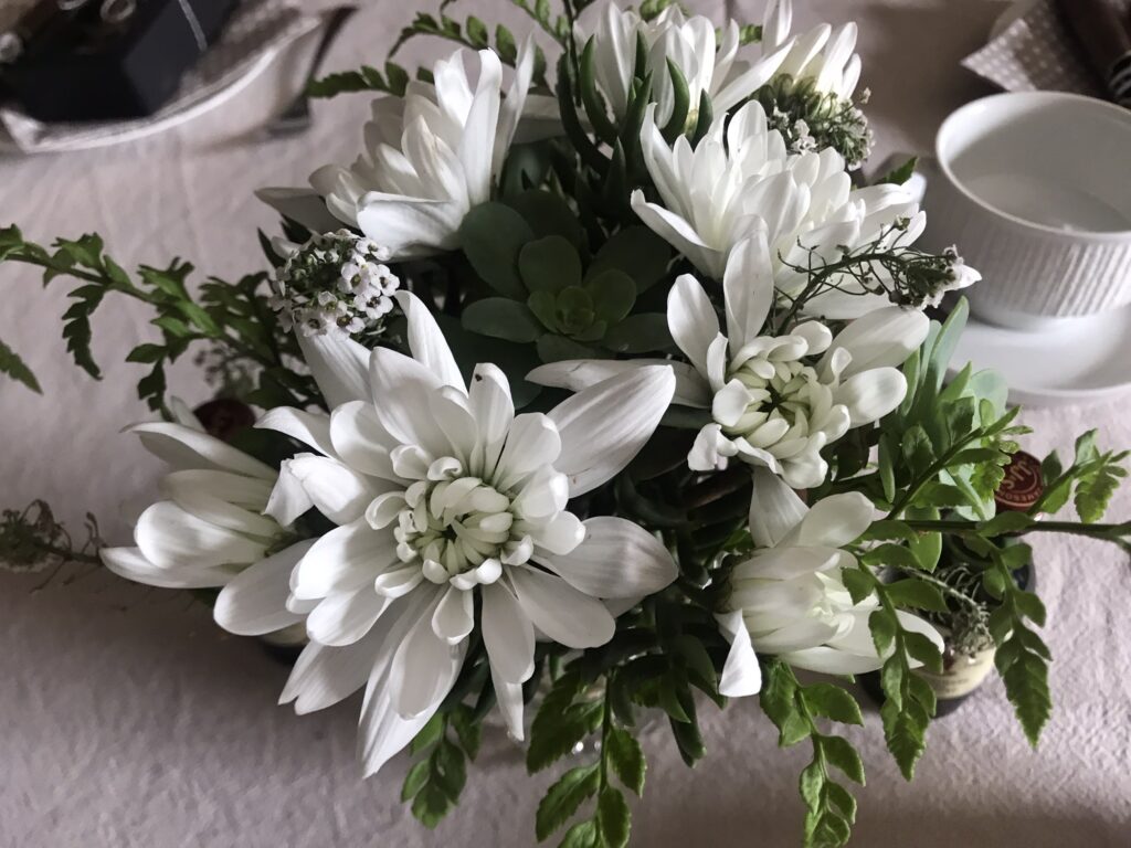 White Flowers for Birthday Tea Party