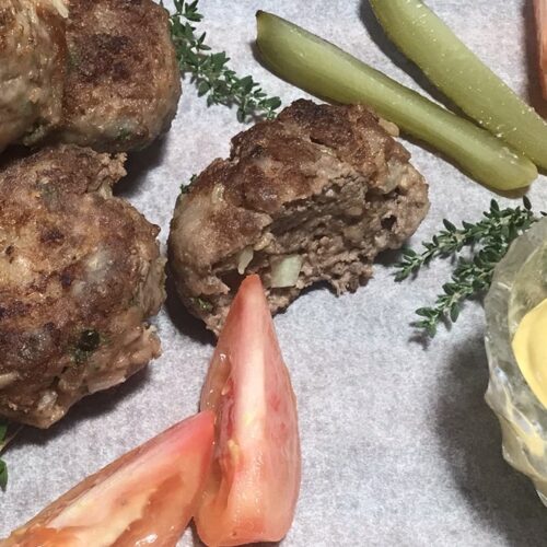 Meatballs with mustard