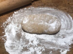 Zimtsterne - Knead until a dough is formed.