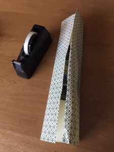 DIY Bottle Gift Wrapping - cut paper to size