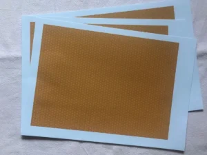 Orange patterned paper sheets