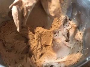 Nutella buttercream icing whipped until smooth
