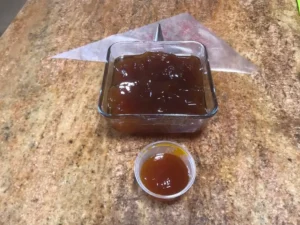 Apricot jam prepared for filling German tea biscuits