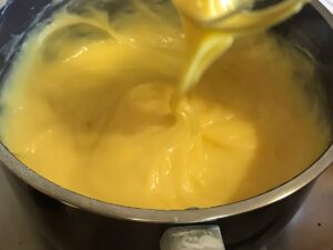 Pastry Cream Recipe - Competed Thick yellow pastry cream. Allow to cool for 10 min.