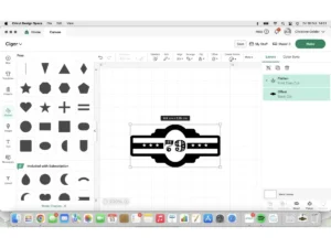 Chocolate cigar label design created in Cricut Design Space
