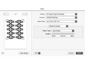 Cricut artwork for chocolate cigar labels ready for printing and cutting