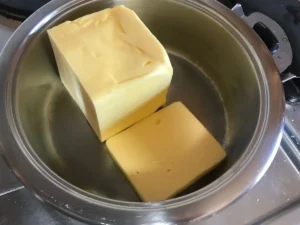 Butter in a saucepan ready to melt