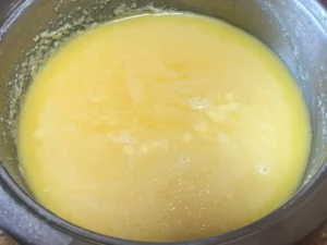 Chilled browned butter ready to be whipped